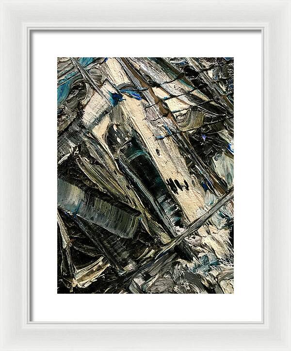 Blue Scrape - Framed Print