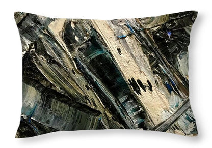 Blue Scrape - Throw Pillow