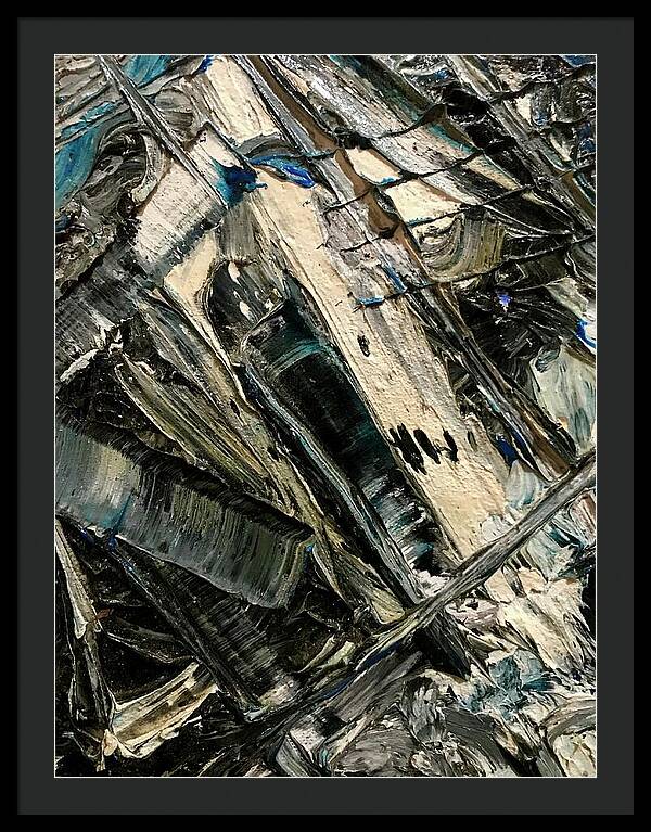 Blue Scrape - Framed Print
