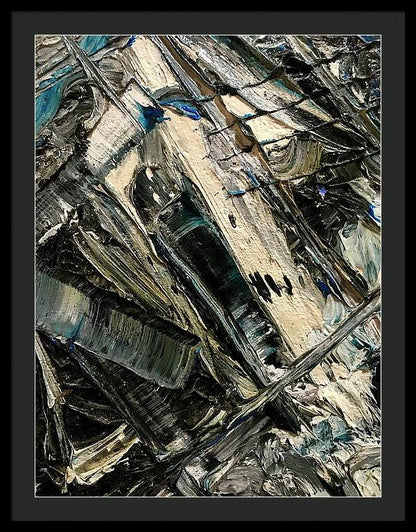 Blue Scrape - Framed Print