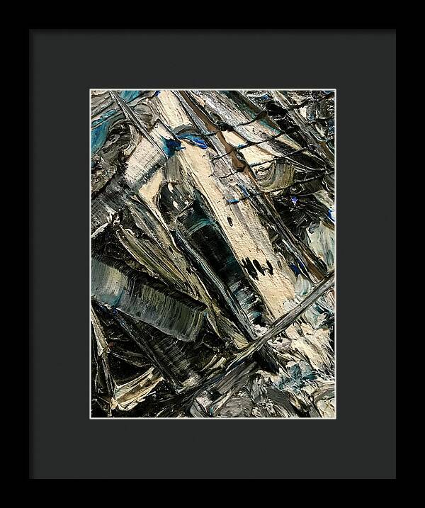 Blue Scrape - Framed Print