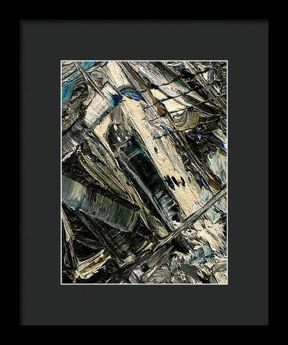 Blue Scrape - Framed Print
