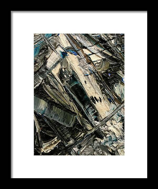 Blue Scrape - Framed Print