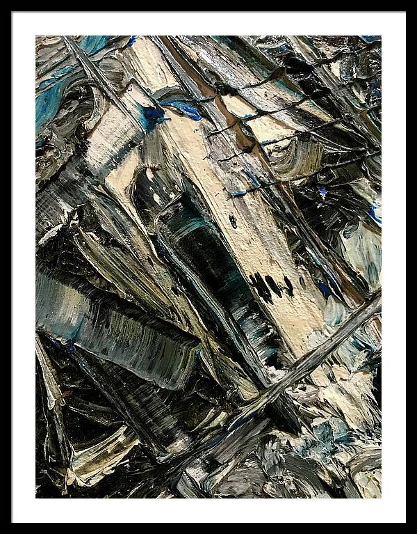 Blue Scrape - Framed Print