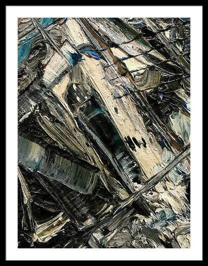 Blue Scrape - Framed Print