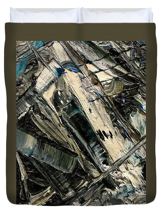 Blue Scrape - Duvet Cover