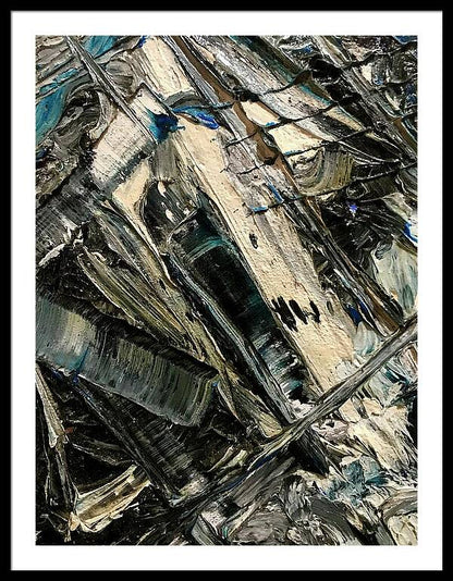 Blue Scrape - Framed Print