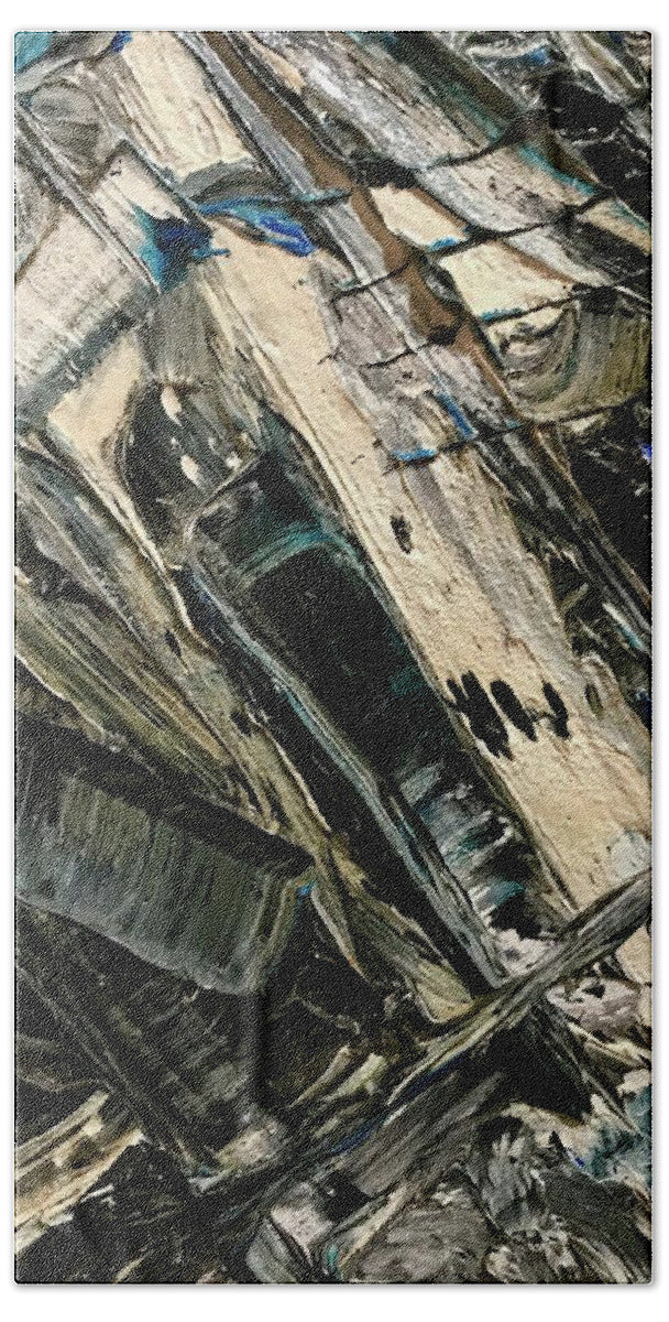 Blue Scrape - Bath Towel