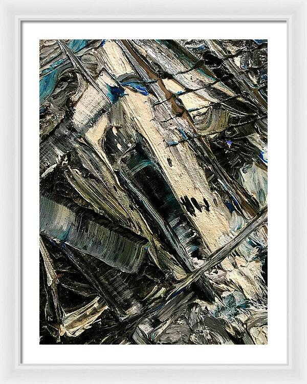 Blue Scrape - Framed Print