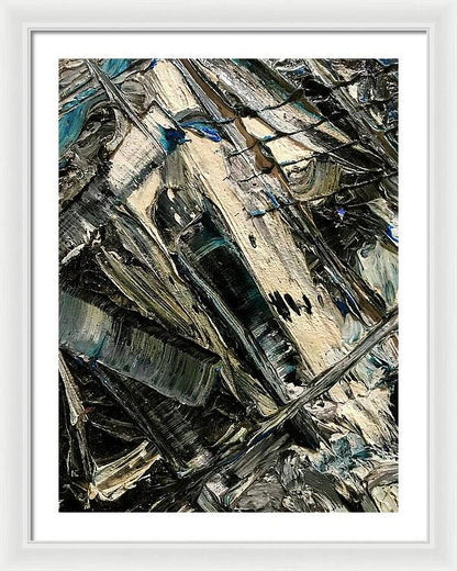 Blue Scrape - Framed Print