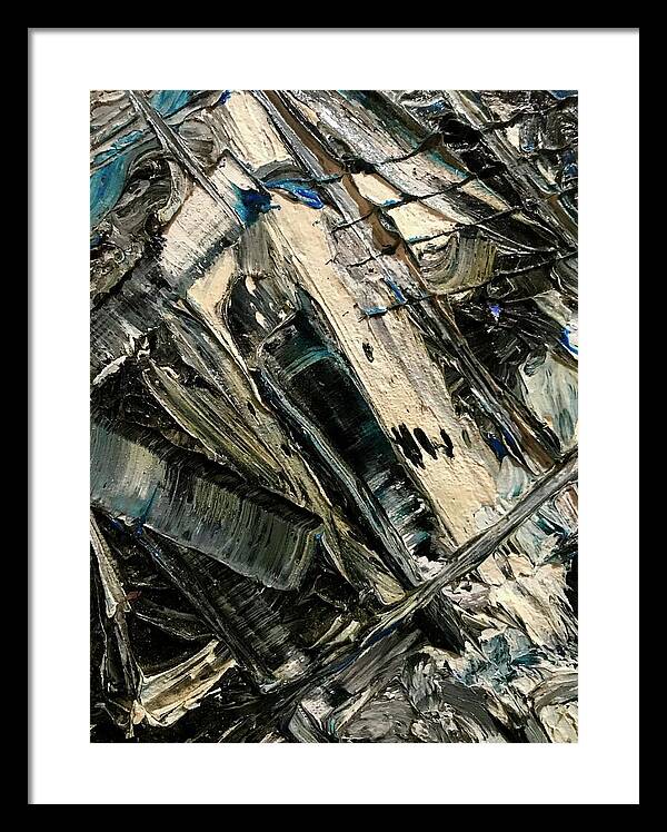 Blue Scrape - Framed Print