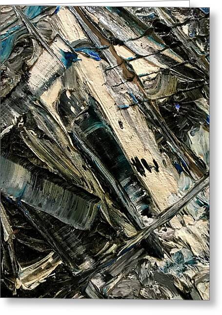Blue Scrape - Greeting Card