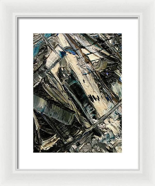 Blue Scrape - Framed Print