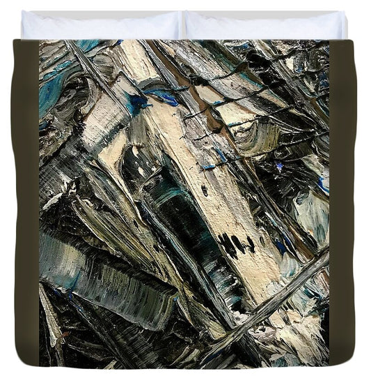 Blue Scrape - Duvet Cover