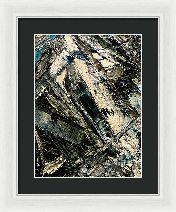 Blue Scrape - Framed Print