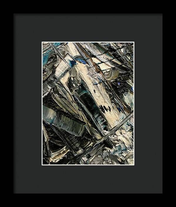 Blue Scrape - Framed Print