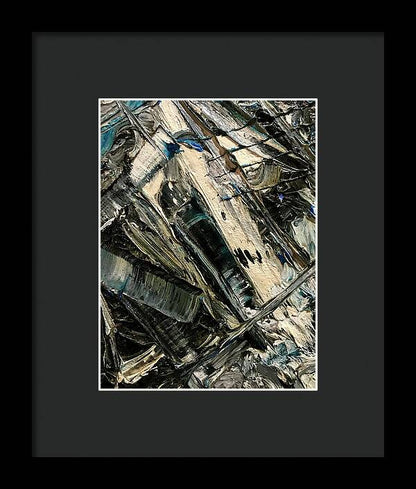Blue Scrape - Framed Print