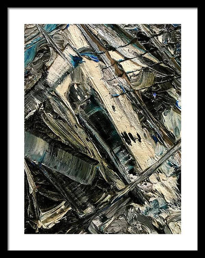 Blue Scrape - Framed Print