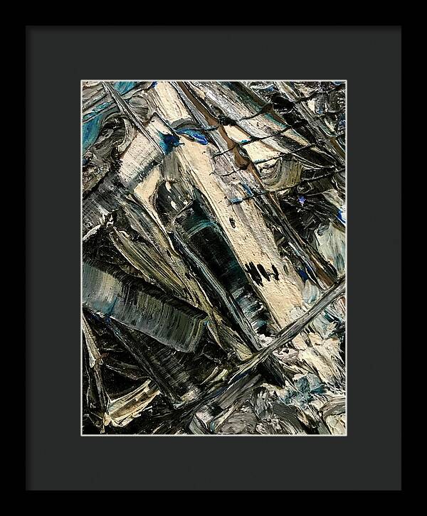 Blue Scrape - Framed Print