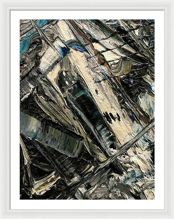Blue Scrape - Framed Print