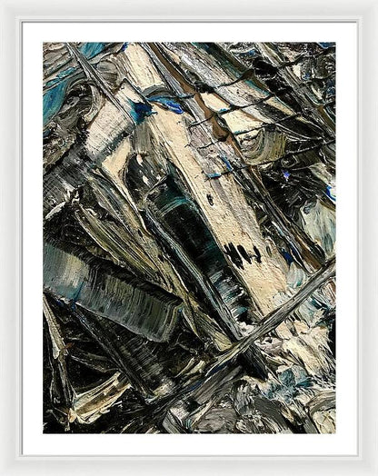 Blue Scrape - Framed Print