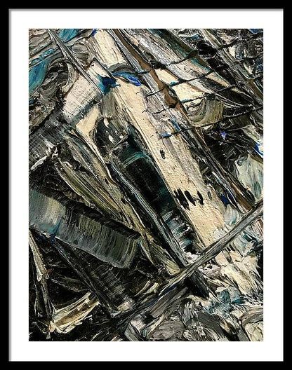 Blue Scrape - Framed Print
