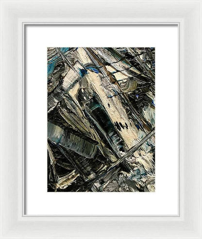 Blue Scrape - Framed Print