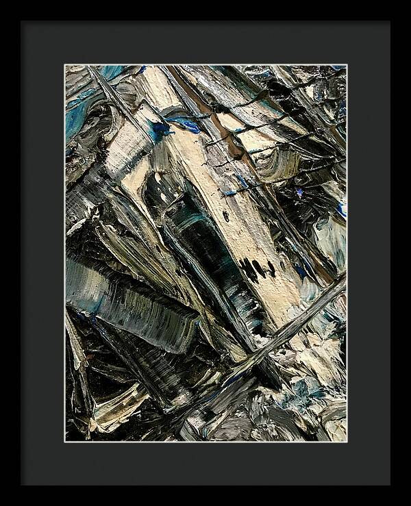 Blue Scrape - Framed Print