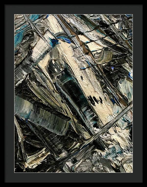Blue Scrape - Framed Print