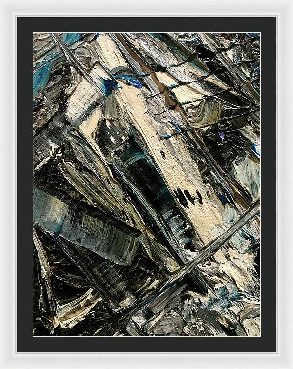 Blue Scrape - Framed Print