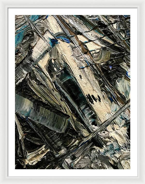 Blue Scrape - Framed Print