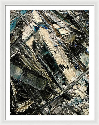 Blue Scrape - Framed Print