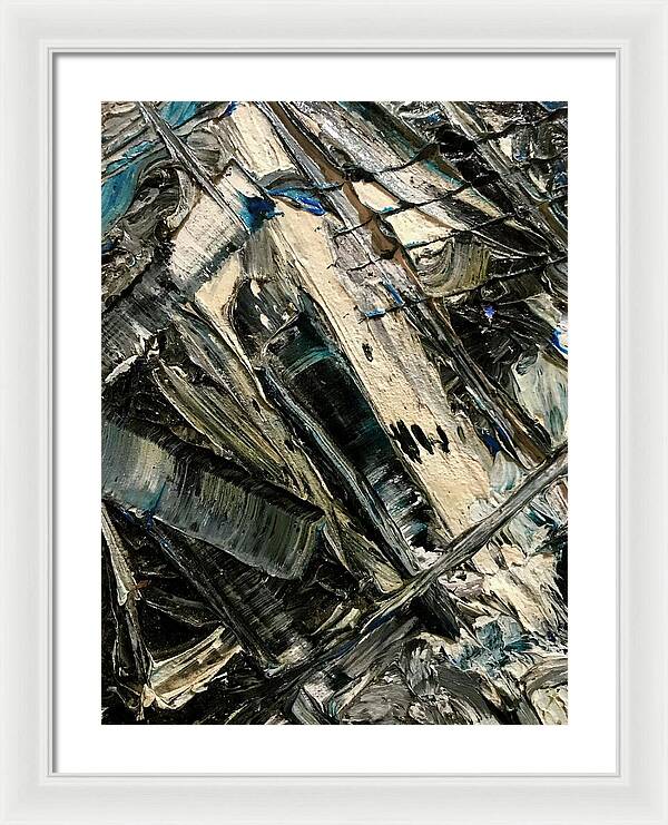 Blue Scrape - Framed Print