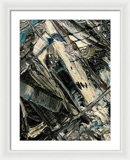 Blue Scrape - Framed Print