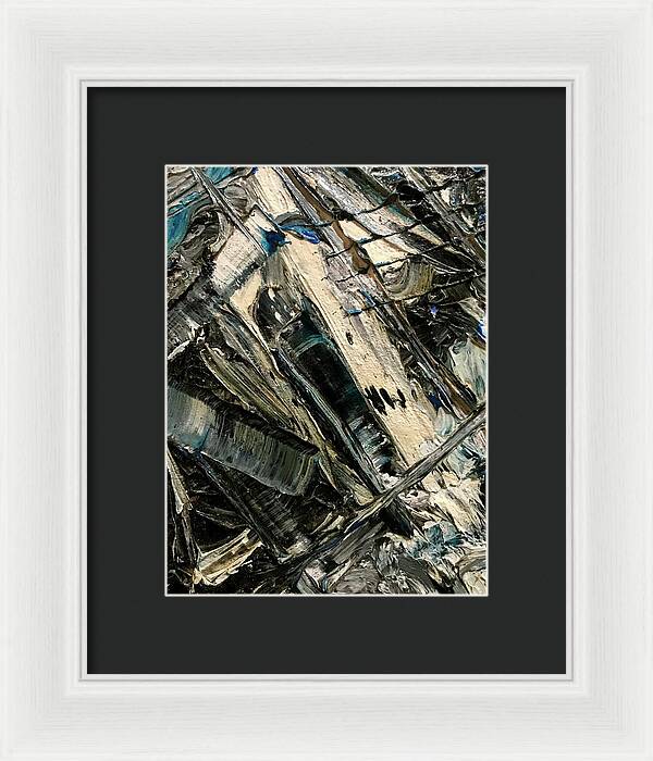 Blue Scrape - Framed Print