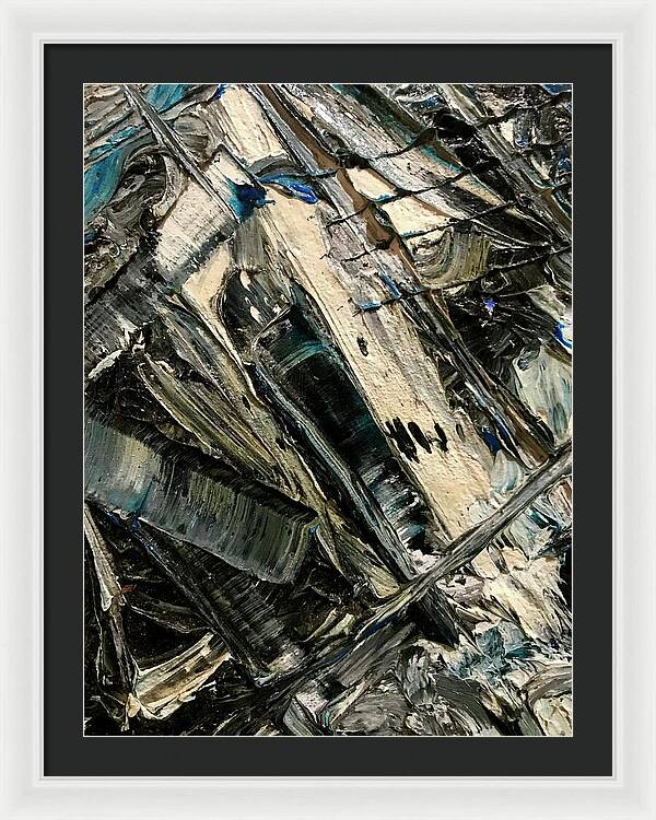 Blue Scrape - Framed Print