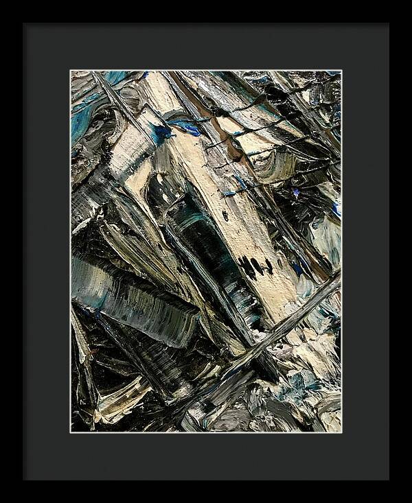 Blue Scrape - Framed Print