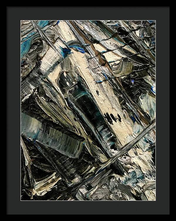 Blue Scrape - Framed Print