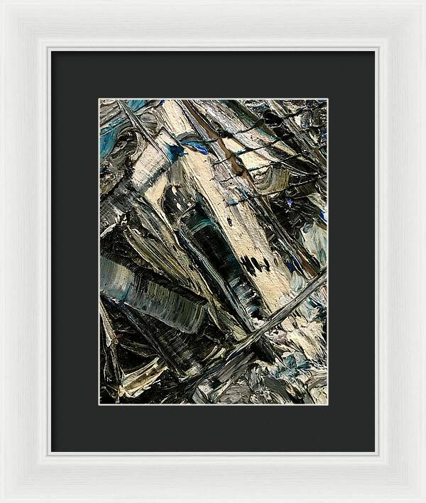 Blue Scrape - Framed Print