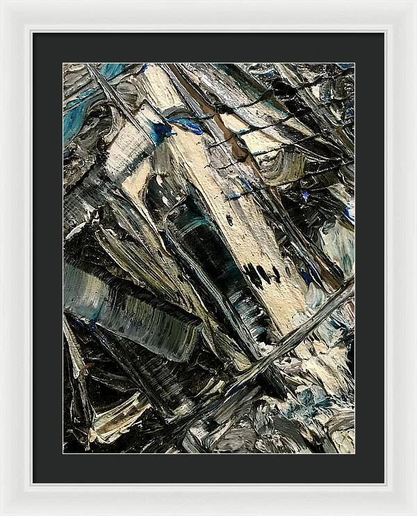 Blue Scrape - Framed Print