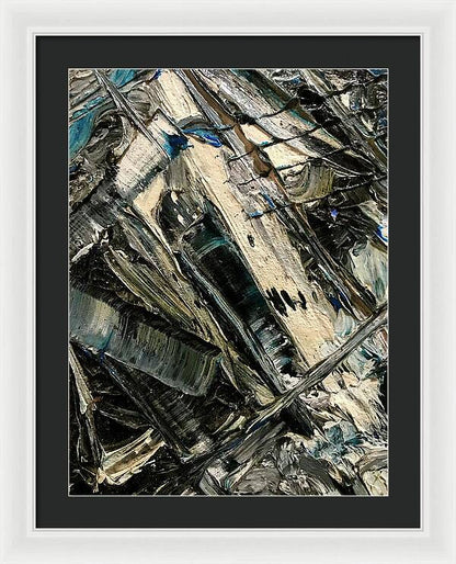 Blue Scrape - Framed Print
