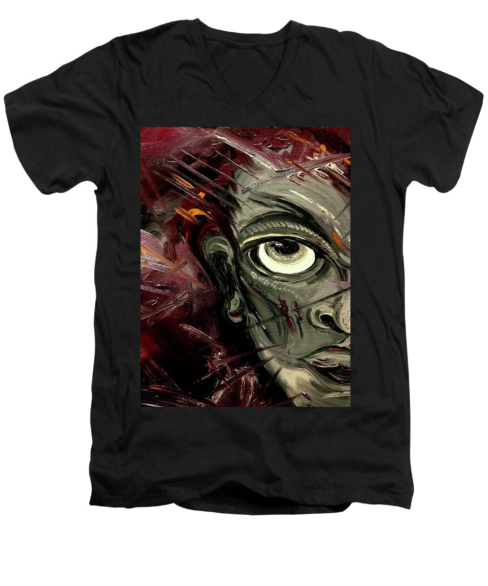 Boy Hell Half - Men's V-Neck T-Shirt