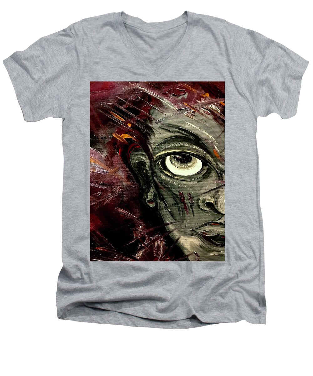 Boy Hell Half - Men's V-Neck T-Shirt
