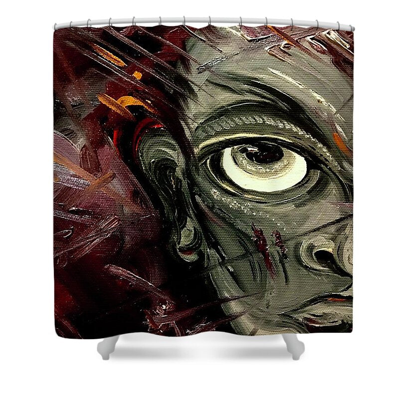 Boy Hell Half - Shower Curtain