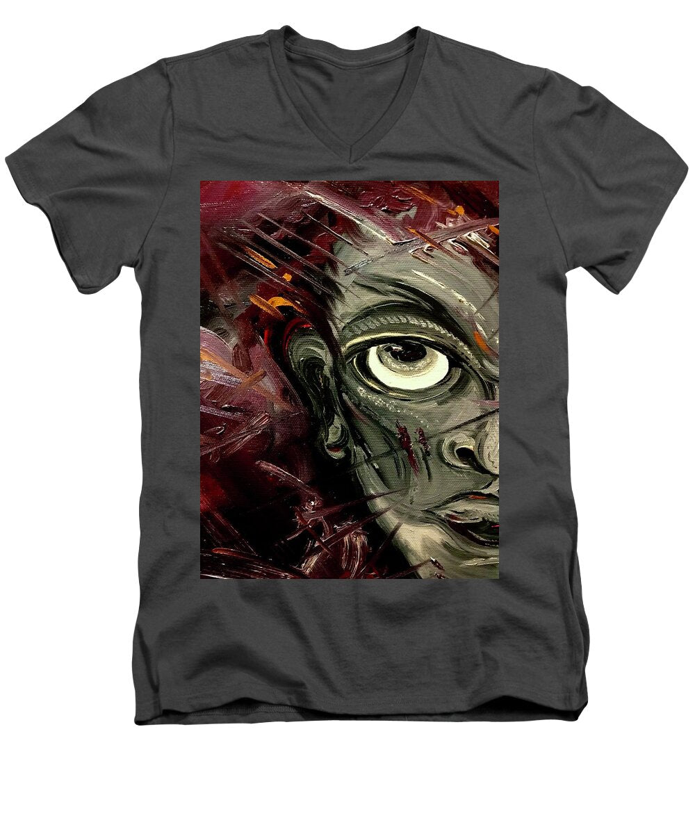 Boy Hell Half - Men's V-Neck T-Shirt