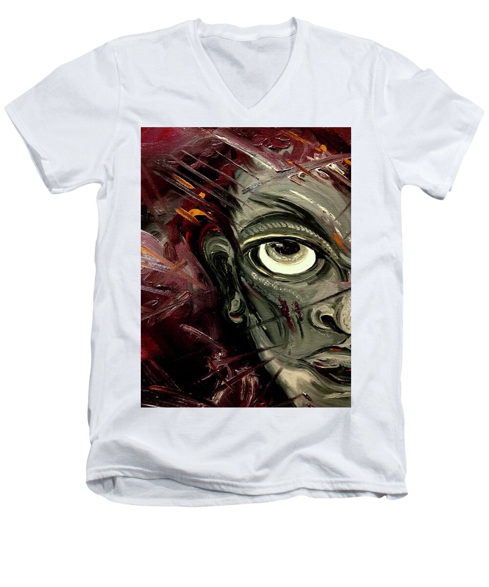 Boy Hell Half - Men's V-Neck T-Shirt