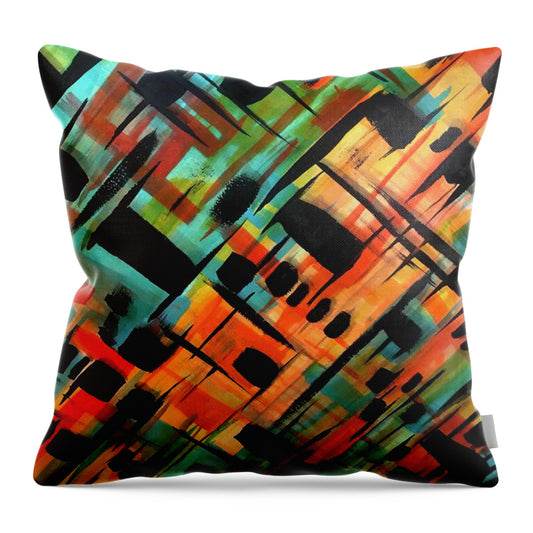 Brendas Abstract - Throw Pillow