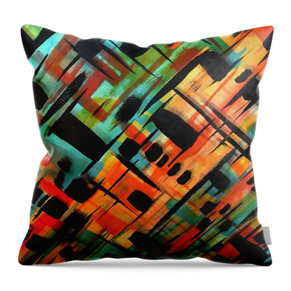 Brendas Abstract - Throw Pillow