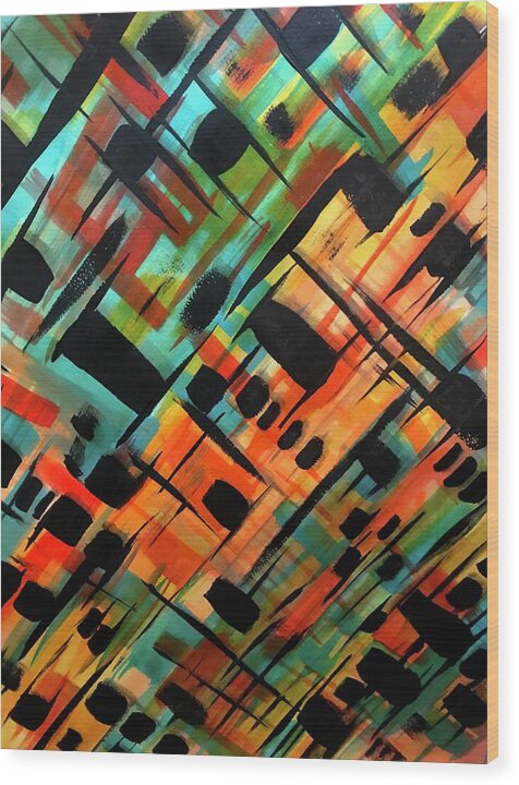Brendas Abstract - Wood Print