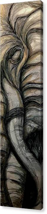 Elephant Half - Canvas Print